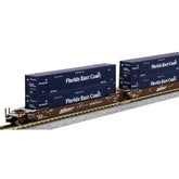 KATO 106-6181 N Gunderson MAXI-IV BNSF Swoosh 254007 w/6 FEC Containers